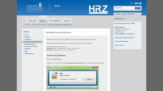 
                            3. Verbinden via AnyConnect - Goethe-Universität —