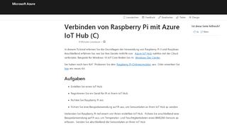 
                            13. Verbinden von Raspberry Pi mit Azure IoT Hub über C | Microsoft Docs