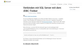
                            4. Verbinden von SQL Server mit dem JDBC-Treiber - SQL Server ...