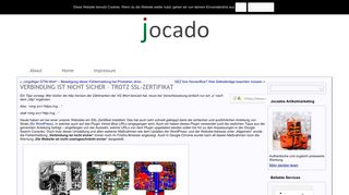 
                            10. Verbindung ist nicht sicher - trotz SSL-Zertifikat - Jocado