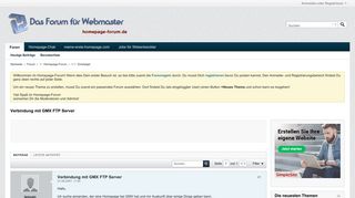 
                            8. Verbindung mit GMX FTP Server - homepage-forum.de - Hilfe für ...