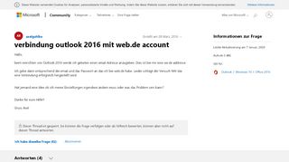 
                            11. verbindung outlook 2016 mit web.de account - Microsoft Community