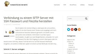 
                            11. Verbindung zu einem SFTP Server mit SSH Passwort und Filezilla ...