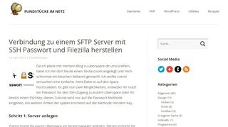 
                            10. Verbindung zu einem SFTP Server mit SSH Passwort und Filezilla ...