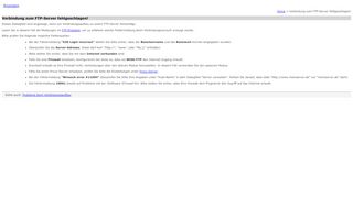 
                            12. Verbindung zum FTP-Server fehlgeschlagen! - Wise-FTP