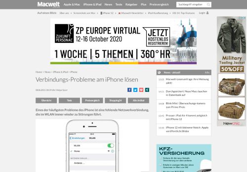 
                            7. Verbindungs-Probleme am iPhone lösen - Macwelt