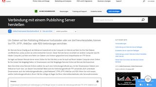 
                            2. Verbindungsmethode zwischen Dreamweaver und dem Publishing ...