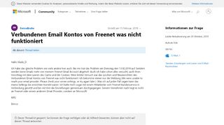 
                            9. Verbundenen Email Kontos von Freenet was nicht funktioniert ...