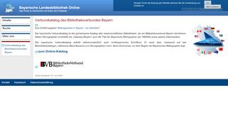 
                            11. Verbundkatalog des Bibliotheksverbundes Bayern