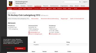 
                            8. Verein TA Hockey-Club Ludwigsburg 1912 - Württembergischer ...