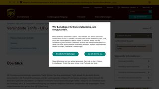 
                            2. Vereinbarte Tarife | UPS - Deutschland - UPS.com