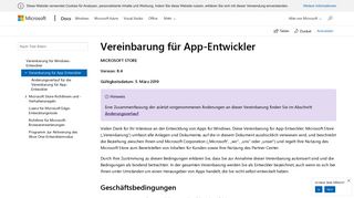 
                            7. Vereinbarung für App-Entwickler | Microsoft Docs