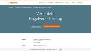 
                            11. Vereinigte Hagelversicherung Kündigungsadresse - Aboalarm