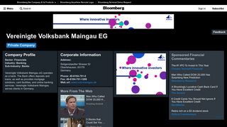 
                            9. Vereinigte Volksbank Maingau eG: Company Profile - Bloomberg
