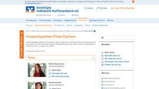 
                            4. Vereinigte Volksbank Raiffeisenbank eG - Ansprechpartner Filiale ...