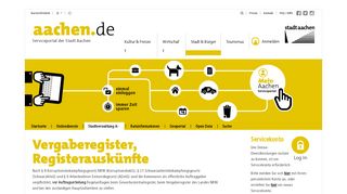 
                            9. Vergaberegister, Registerauskünfte - serviceportal.aachen.de