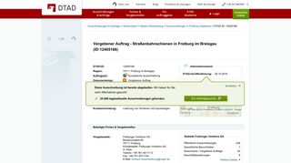 
                            4. Vergebener Auftrag - Straßenbahnschienen in Freiburg im Breisgau ...