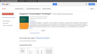 
                            8. Vergessen? Verschwiegen? Verdrängt?: 10 Jahre 