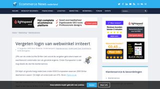 
                            12. Vergeten login van webwinkel irriteert - Ecommerce News