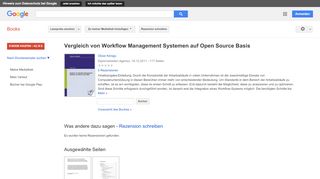 
                            11. Vergleich von Workflow Management Systemen auf Open Source Basis - Google Books-Ergebnisseite