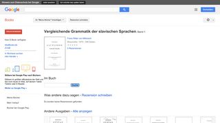 
                            9. Vergleichende Grammatik der slavischen Sprachen