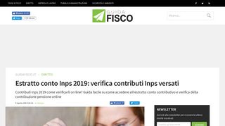 
                            11. Verifica contributi Inps versati: Estratto conto Inps 2019 - Guida Fisco