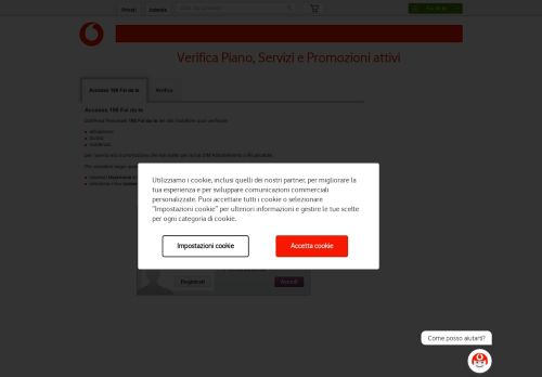 
                            13. Verifica Piano, Servizi e Promozioni attivi - Vodafone