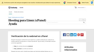 
                            12. Verificación de tu webmail en cPanel | Hosting para Linux (cPanel ...