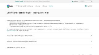 
                            7. Verificare i dati di login - indirizzo e-mail | UPC