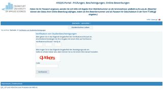 
                            6. - Verifikation von Studienbescheinigungen Frankfurt University of ...