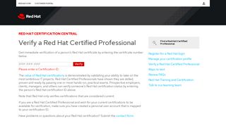 
                            3. Verify a Red Hat Certified Professional | redhat.com