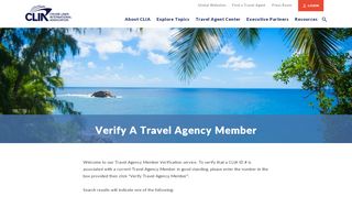 
                            12. Verify a Travel Agency Member | CLIA