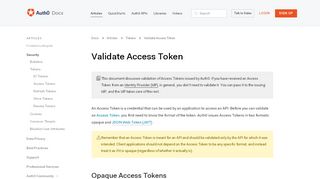 
                            10. Verify Access Tokens for Custom APIs - Auth0