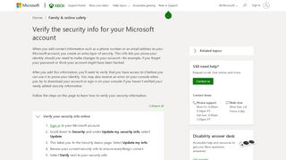 
                            10. Verify Microsoft Security Information | Xbox Security Information