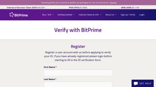 
                            4. Verify with BitPrime to Buy and Sell Cryptocurrencies - BitPrime