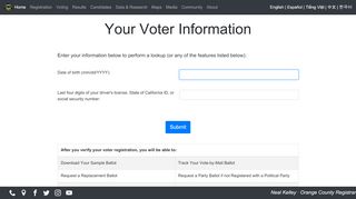 
                            13. Verify Your Voter Registration - Orange County Registrar of Voters