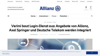 
                            12. Verimi baut Login-Dienst aus: Angebote von Allianz, Axel Springer ...