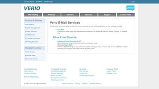 
                            3. Verio E-Mail Services