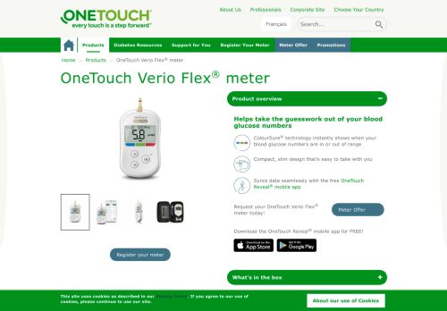 
                            6. Verio Flex® Blood Glucose Meter | OneTouch® - OneTouch.ca