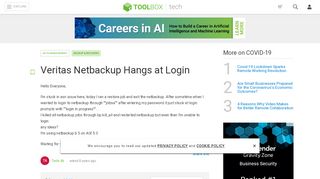 
                            11. Veritas Netbackup Hangs at Login - IT Toolbox