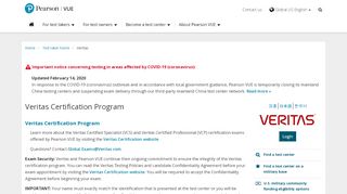 
                            9. Veritas :: Pearson VUE