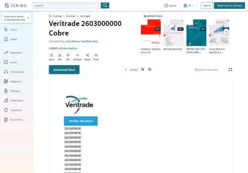 
                            6. Veritrade 2603000000 Cobre - Scribd