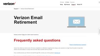 
                            13. Verizon Email Retirement | Customer Service & Support
