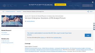 
                            11. Verizon Enterprise Solutions 2018 Analyst Forum - IDC