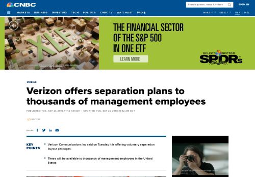 
                            13. Verizon offers separation plans to thousands of management employees