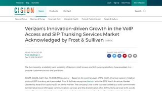 
                            11. Verizon's Innovation-driven Growth in the VoIP Access and SIP ...