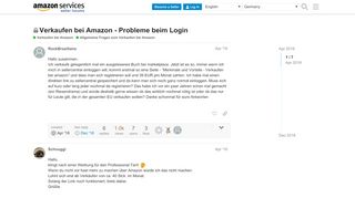 
                            2. Verkaufen bei Amazon - Probleme beim Login - Allgemeine Fragen zum ...
