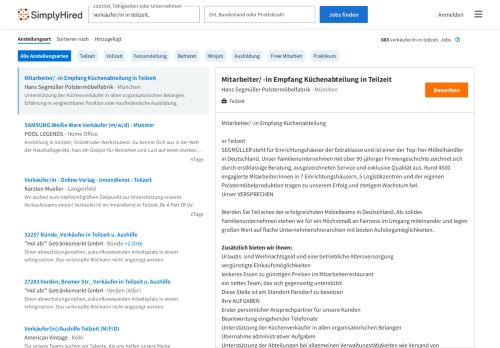 
                            13. Verkäufer/in In Teilzeit. Jobs in Frankfurt am Main | Simply Hired