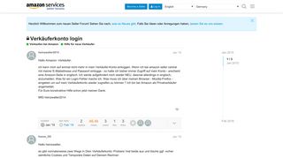 
                            3. Verkäuferkonto login - Hilfe für neue Verkäufer - Amazon Seller Forums