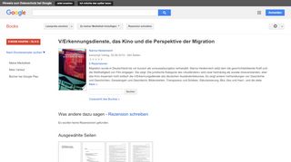 
                            13. V/Erkennungsdienste, das Kino und die Perspektive der Migration - Google Books-Ergebnisseite